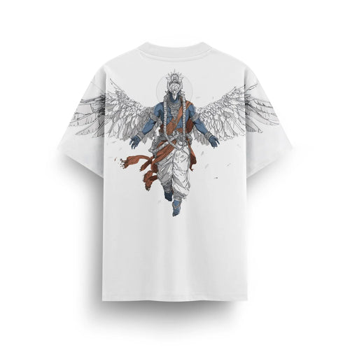 Garuda Winged Graphic Drop-Shoulder T-Shirt