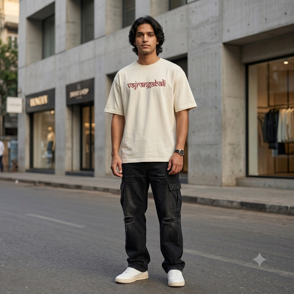 YUGA VAJRANGABALI Oversized T-Shirt — Black